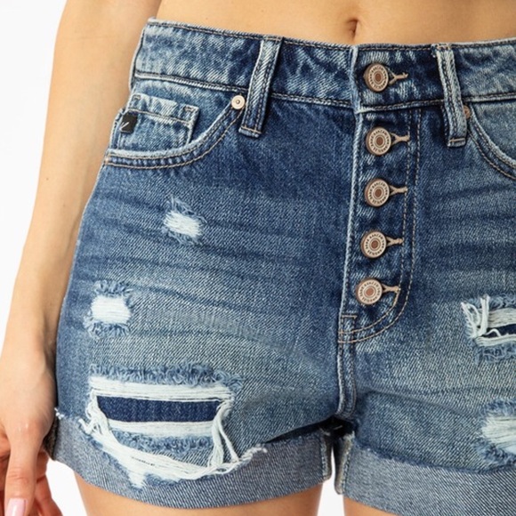 Kancan Distressed Shorts - Picture 2 of 6